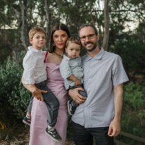 Kidney transplant recipient Arthur with his father and kidney donor Adrian, and mother.